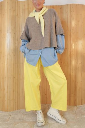 Gaberdine Barrel Pant Lemonade